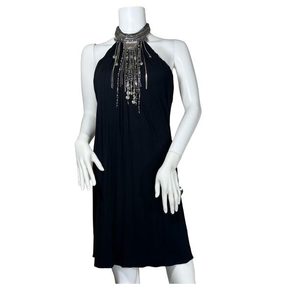 Sky Nawa Halter Mini Dress Sleeveless Black SZ L $195 - Picture 13 of 15